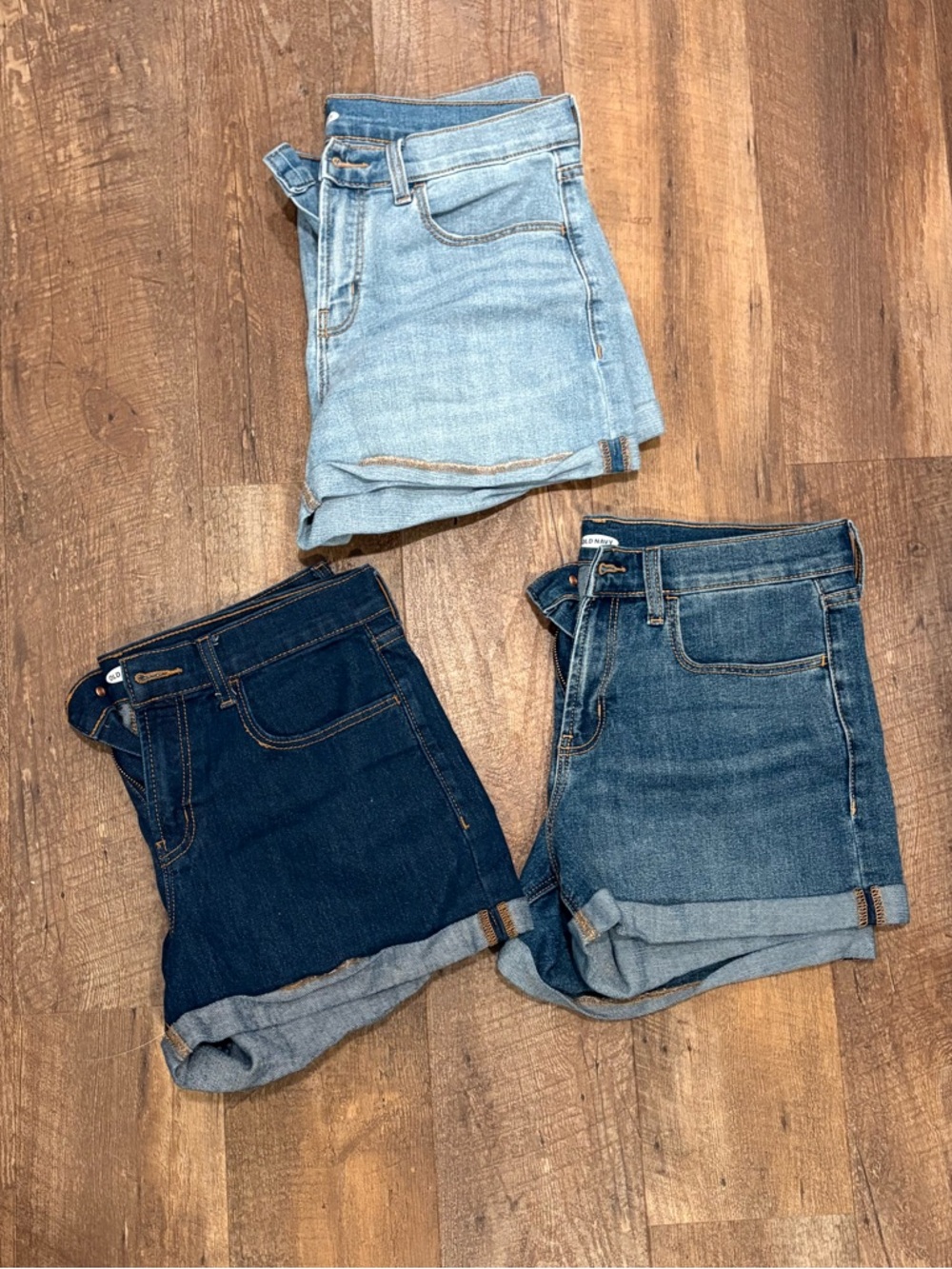 Denim Roll-Cuff Women's Shorts - Light, Medium & Dark Wash